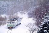 雪の中、函館本線山線の倶知安峠を行くキハ40形（撮影：南正時）