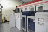 「フィリピン鉄道訓練センター（PRI）」の仮施設に暫定設置してある実寸大シミュレーター。ホームドアも再現している（筆者撮影）