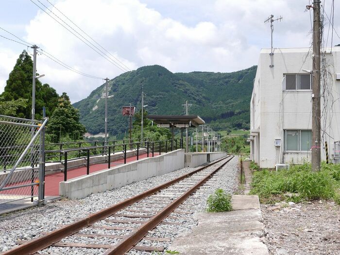 スイッチバックがある立野駅