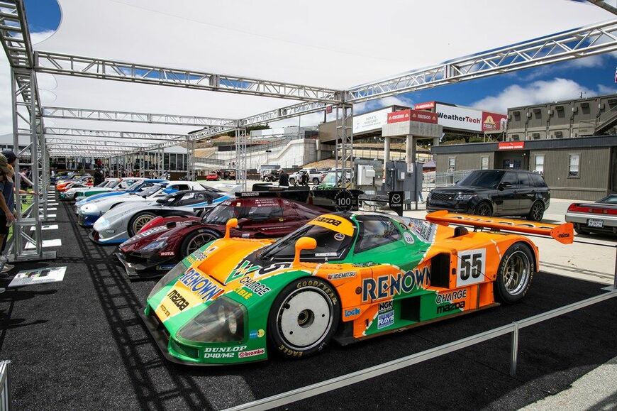 モントレーの晴れの舞台で主役となった日本車たち。マツダからは日本車として初めてル・マン24時間レースで総合優勝を果たした「787B」などが参戦