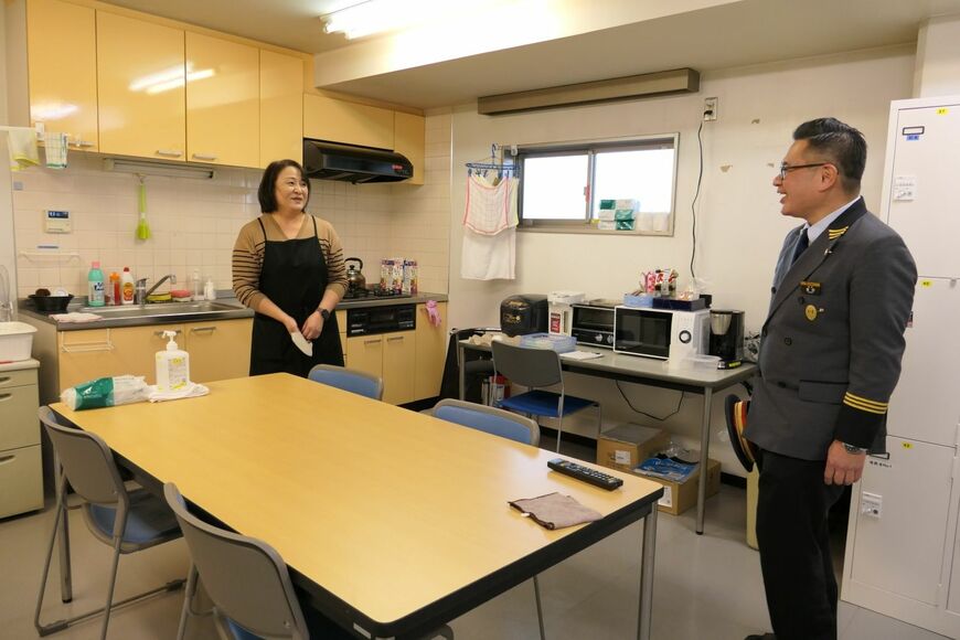 駅員用の食堂（記者撮影）