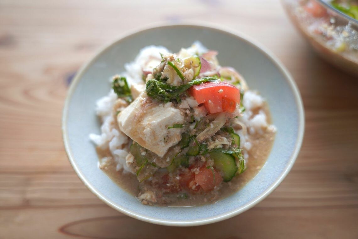 ご飯にかけた冷や汁