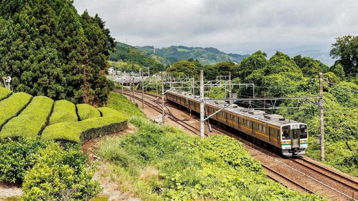 在来線の東海道本線は静岡県内地域輸送の大動脈だ（筆者撮影）
