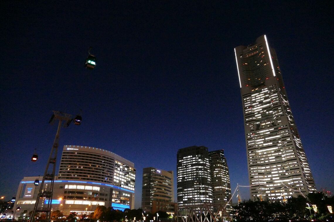 ゴンドラから眺める夜景も期待できそうだ（記者撮影）