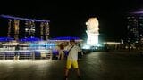 シンガポールのマーライオンは、深夜になると水を吹いてくれない（筆者撮影）