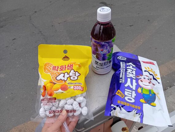 購入した北朝鮮の食べ物