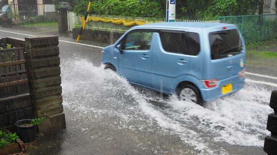 冠水した道路