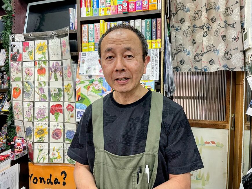 相田書店の三代目 相田俊郎さん（筆者撮影）