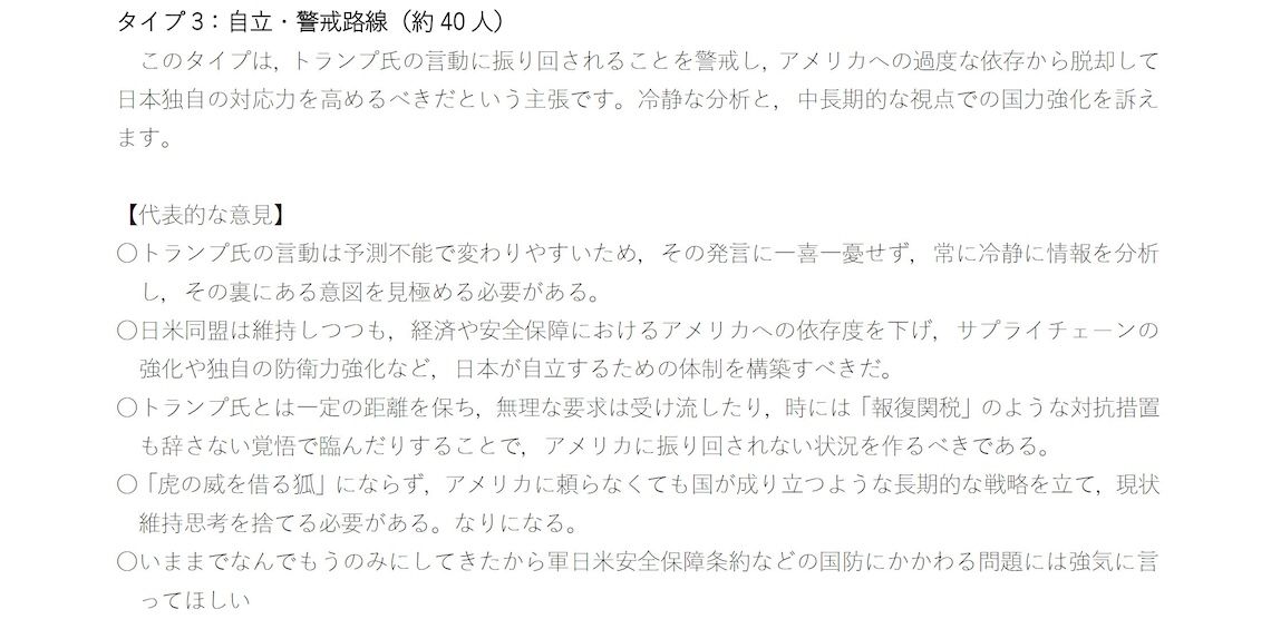 関谷文宏氏による生徒へのアンケート
