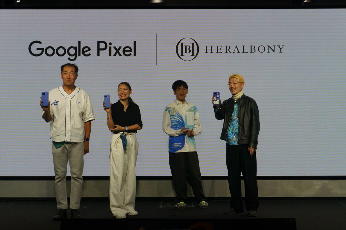 左から松岡良倫氏、阿部和子氏、契約作家の水上詩楽氏、ヘラルボニーの松田崇弥氏（写真：筆者撮影）