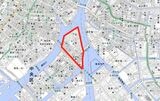 東京都中央区佃地区（国土地理院 電子国土Webより筆者作成）