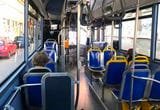 トリノ市内のバスは最大乗車数45人までに制限されている（筆者撮影）