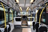 東京BRTのバス車内＝2020年9月（記者撮影）