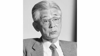住専最大手、日住金の庭山慶一郎社長(1992年撮影)
