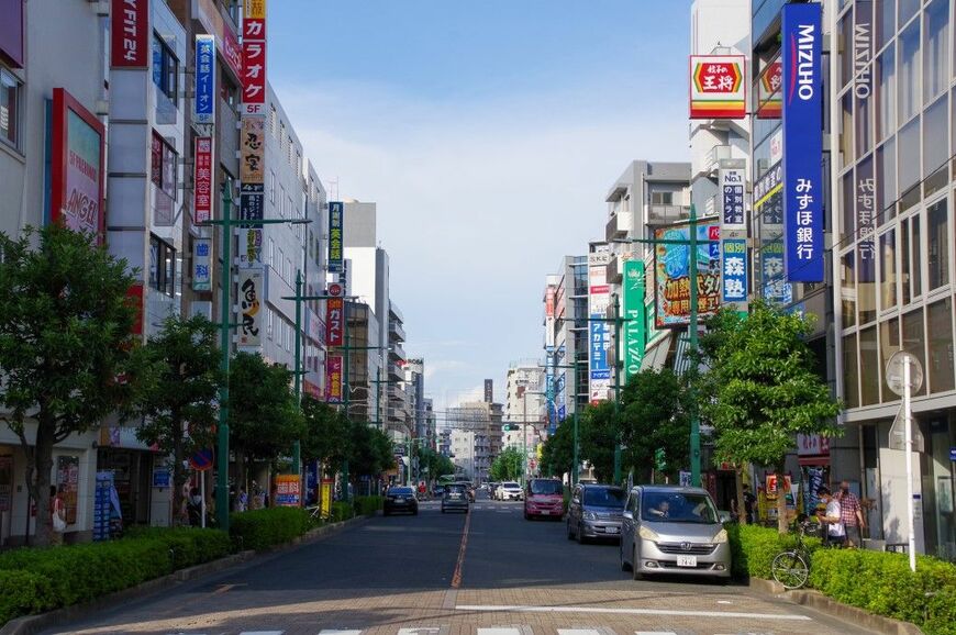 蕨駅の東側（筆者撮影）