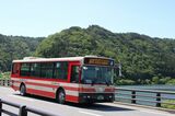 岩泉町内を走る岩泉小本駅前行き岩手県北バス（筆者撮影）