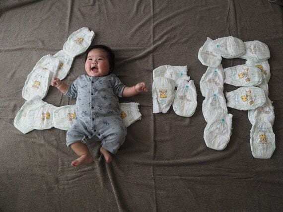 第二子の記念写真