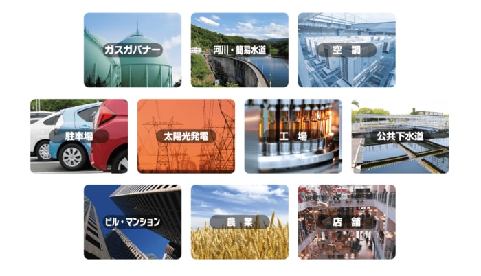 あらゆる施設・設備において活用されている