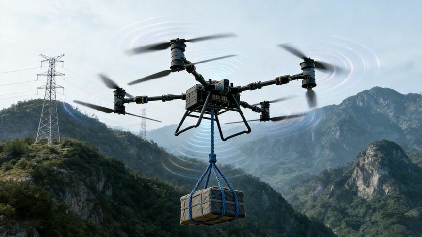 DJIの大型輸送用ドローンの競合機種、如虹低空の「運220」。この分野への新機種投入が活発化している（如虹科技のウェブサイトより）