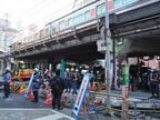 福島駅付近の線路切り換え工事は