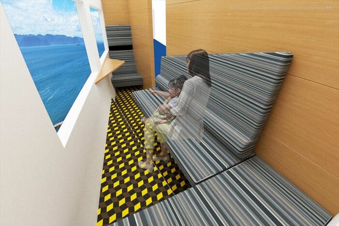 6号車「プレミアムルーム」の内装