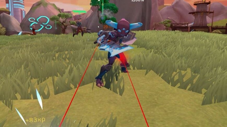 1月27日に発売されたVRゲームの「ZENITH」（ゼニス）。広いワールド内で多数のユーザーと会ってしゃべりながら楽しめるMMORPG（大規模多人数同時参加型オンラインRPG）で、大人気ライトノベル・アニメ作品の『ソードアート・オンライン』や『オーバーロード』の世界観と似たようなゲームがすでに登場している（筆者撮影）