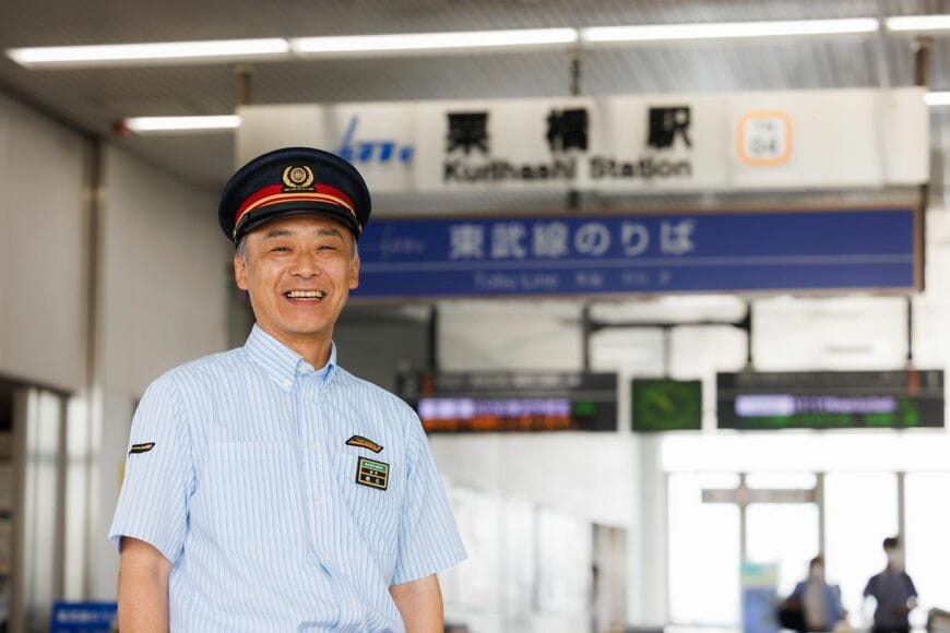 東武栃木駅管区の椎名秀樹東武栗橋駅長（撮影：鼠入昌史）