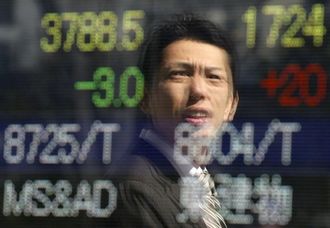 日経平均は430円安､今年2番目の下げ幅