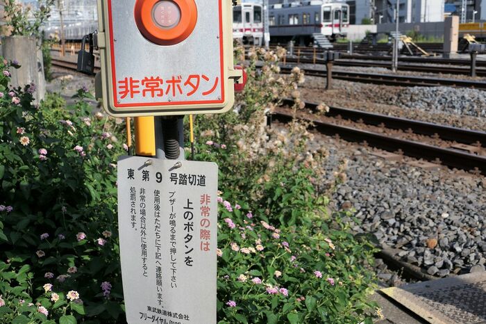 第9号踏切と留置線