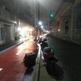 夜道のUberリュック