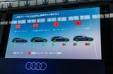 アウディ「A6 e-tron」シリーズおよび発表会の様子（写真：三木 宏章）