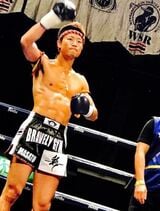 格闘家としてリングに立つ岡田さん