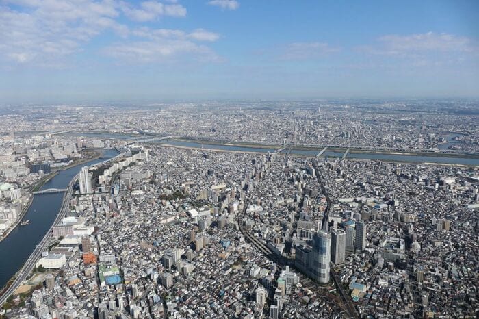 スカイツリーから見た北東方面