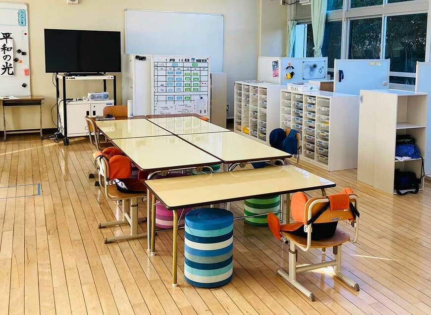 狛江市内唯一の自閉症・情緒障害特別支援学級がある狛江第三小の「あおば学級」