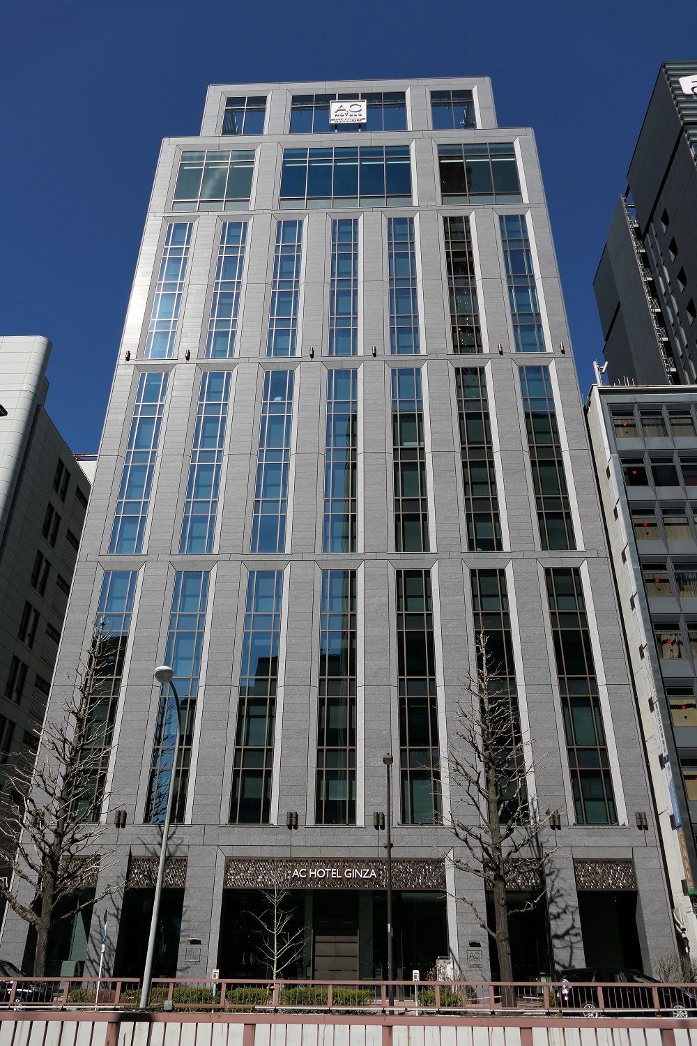 2020年に開業した「ACホテル・バイ・マリオット東京銀座」（記者撮影）