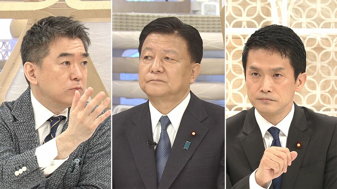 日本の憲法には盛り込まれていない「緊急事態条項」について、与野党有力議員が激論（画像：FNNプライムオンライン）
