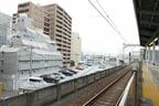 7番線から見た再開発予定地