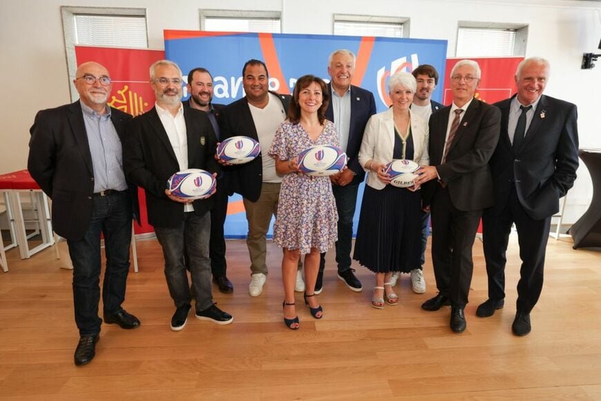 5月20日にトゥールーズのオクシタニー地域圏庁舎にて行われた記者発表会にて日本代表のベースキャンプ地の決定発表がされた（写真：© Region Occitanie）