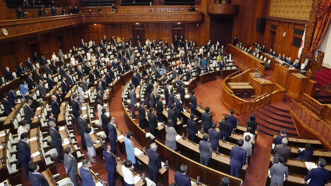 大麻取締法などの改正法が可決、成立した参院本会議=12月6日(写真:共同通信イメージリンク)
