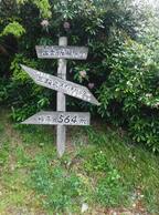 木次線の「3段スイッチバック」を示す案内