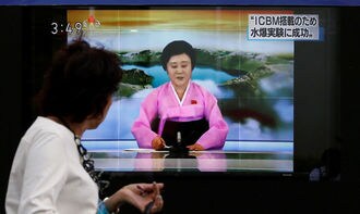 北朝鮮名物アナ､核実験発表で再び表舞台に