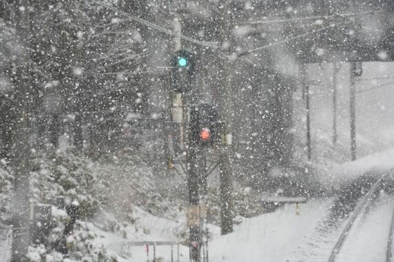 信号機 大雪