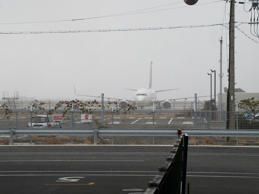 2026年2月8日午前10時すぎの神戸空港（筆者撮影）