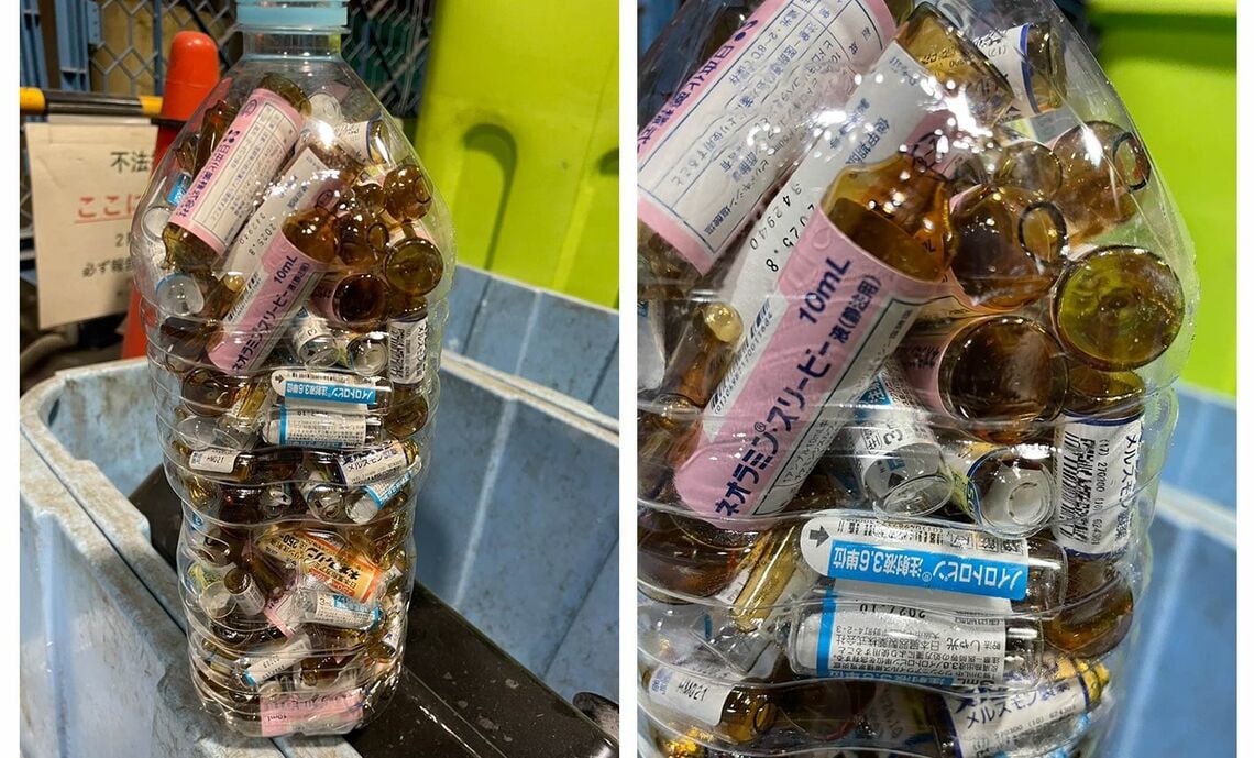 大量のバイアル瓶
