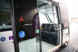 レベル4に対応したナビヤ社の自動運転バス「エヴォ」（筆者撮影）