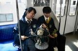 「バック・トゥ・ホグワーツ」特別イベントの列車内の様子（記者撮影）