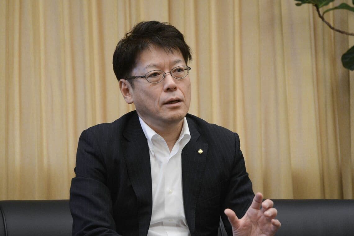オリエントコーポレーションの梅宮社長(3日・都内)Photographer: Hikeki Suzuki/Bloomberg