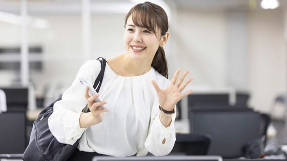 笑顔で挨拶