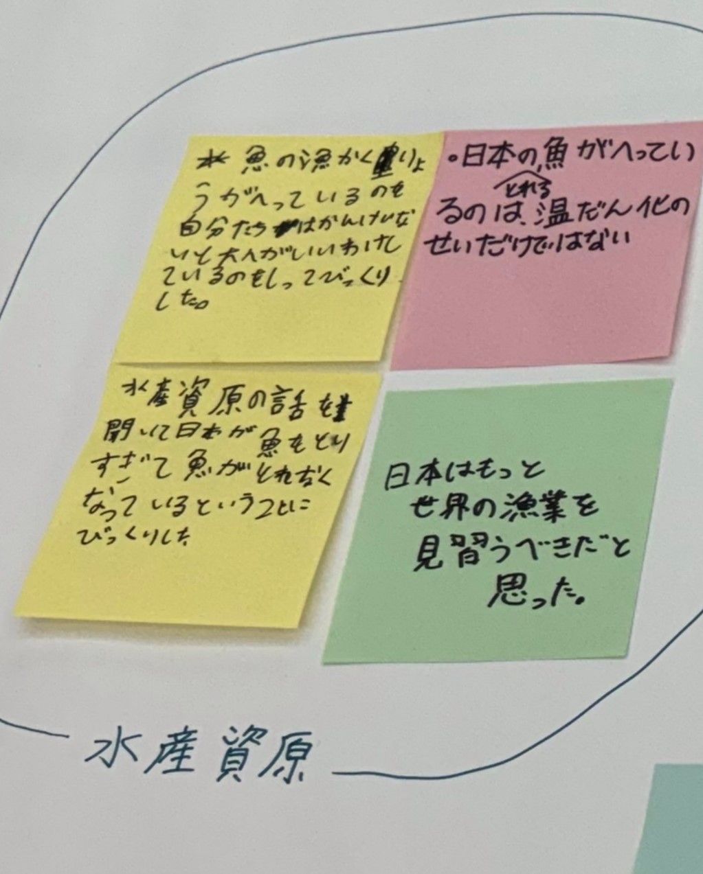 小学生のコメント（画像：筆者提供）