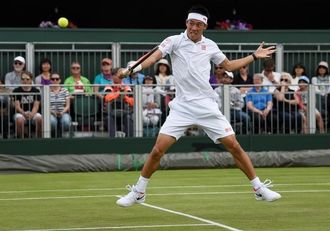 ウィンブルドン選手権､錦織圭が初戦で快勝